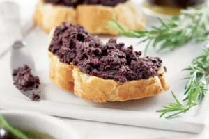 Tapenade de aceitunas negras baja en fodmap